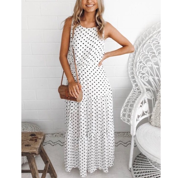 Dresses & Skirts - Nadia Dress from Esther & Co. in White Spot